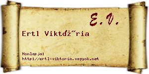 Ertl Viktória névjegykártya